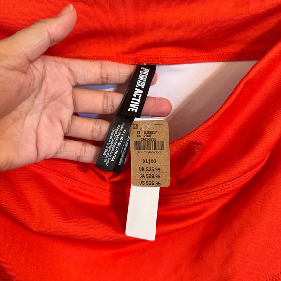 Victoria's Secret Pink Active Gym to Swim High Waist Shortie, Orange, XL, NWT - Picture 3 of 6